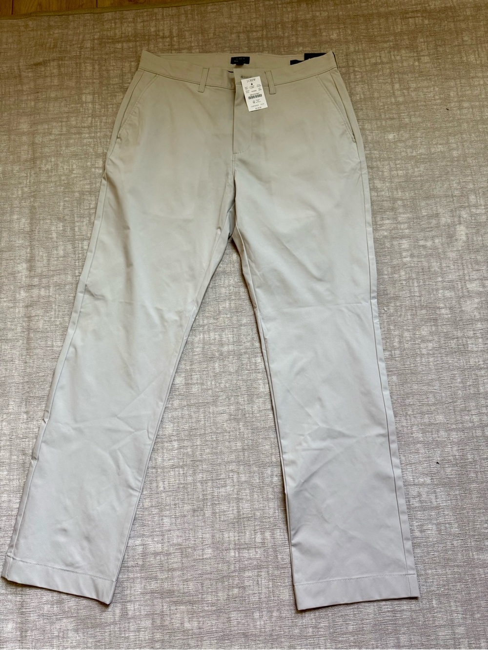 J.Crew Tech Chino Pants Men’s 29x30 Stone Khaki Performance Stretch NWT